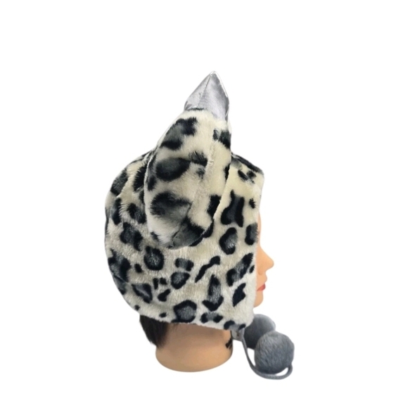 Minnie Mouse Fan Cap Silver Leopard  Pattern Ribbon Disney Parks One Size - Picture 9 of 10